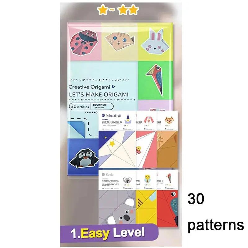 Origami Paper Craft Kit – 30 or 96 Sheets with Guide Book – 30 sheets 2