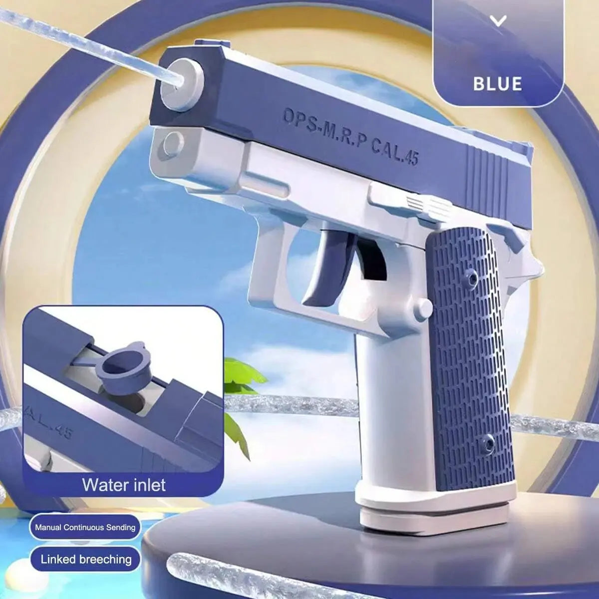 M1911 Water Gun Pistol Toy for Kids & Adults – Blue