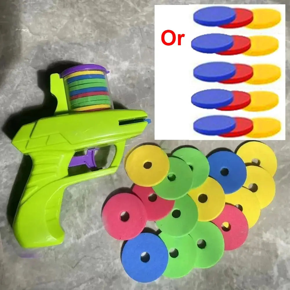 Foam Disc Launcher – Outdoor Shooting Game (2-Player Set) – Green