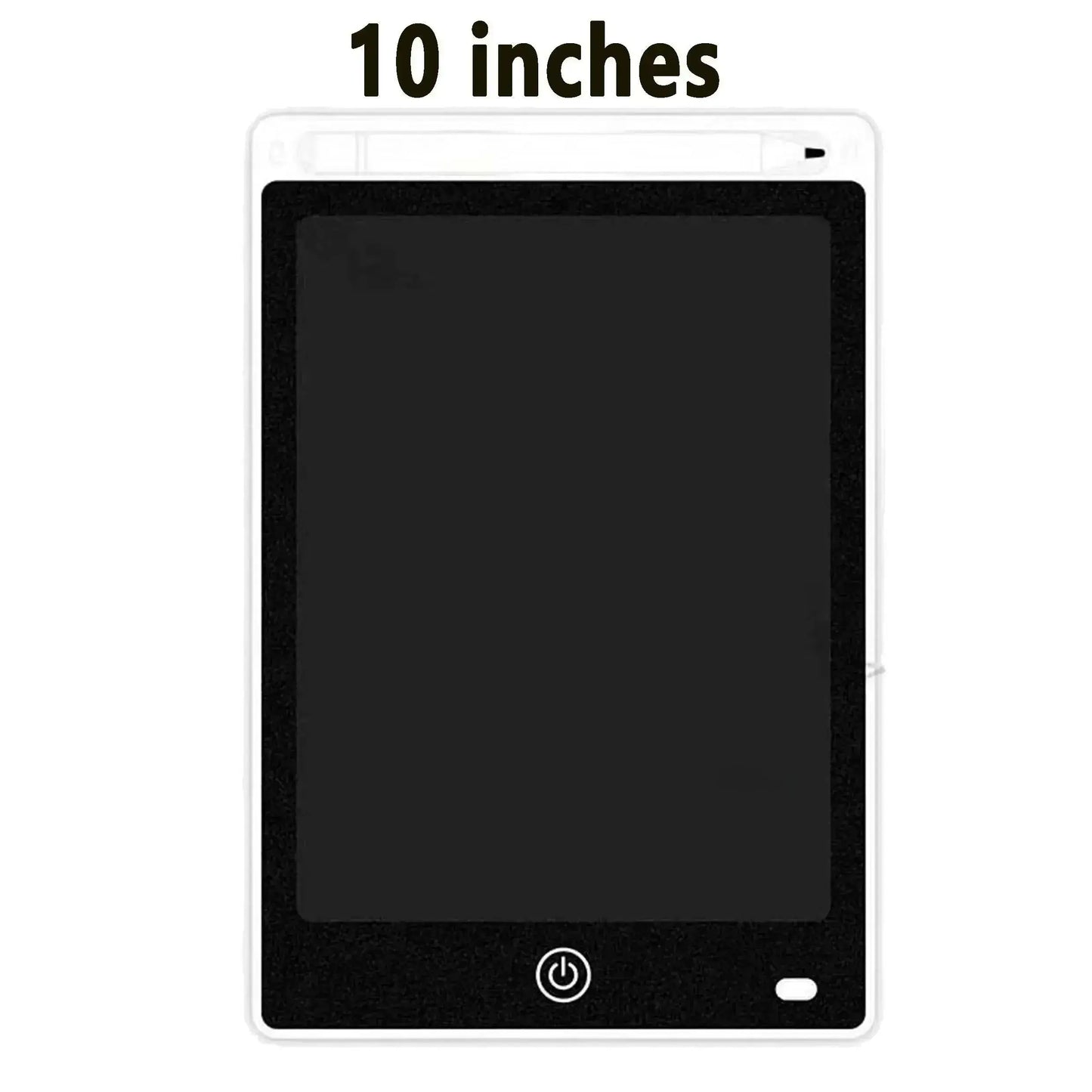 LCD Drawing Tablet for Kids – 6.5 to 12 Inch Rechargeable – White-10in-Color