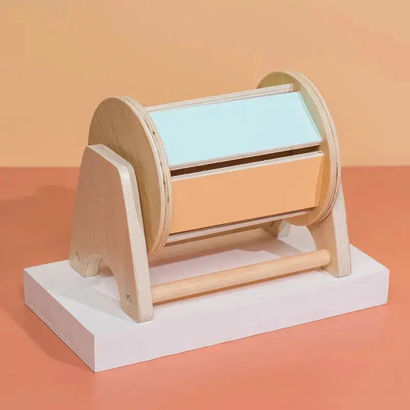 Montessori Coin Box & Spinning Drum – Object Permanence Toy – 4 887