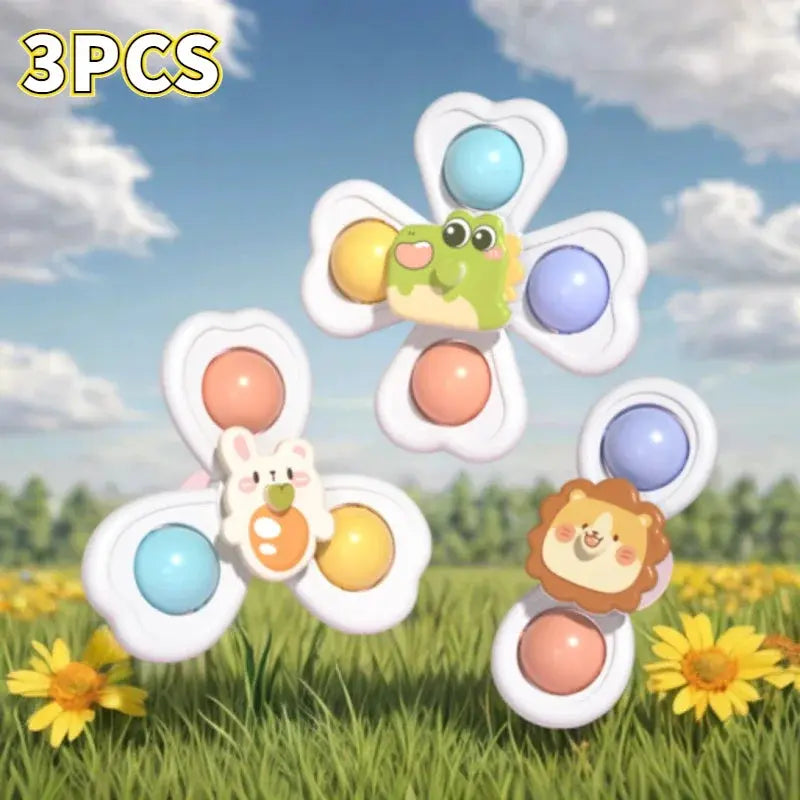 Suction Cup Spinner Toys – Baby Bath Sensory 3-Pack – C177- A-3pcs