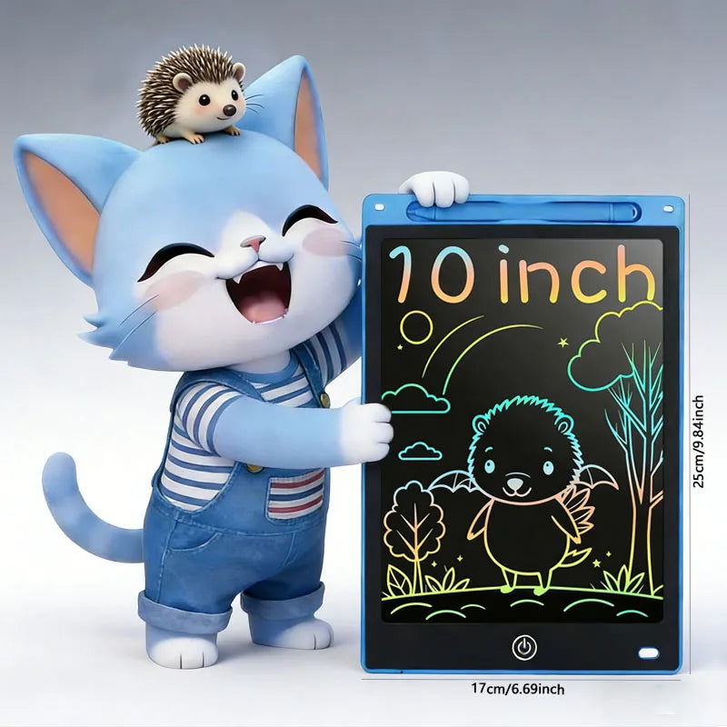 10inch LCD Color Doodle Drawing Board Handwriting Pad Electronic Writing Blackboard Birthday/Back-to-School Gift Educational Toy