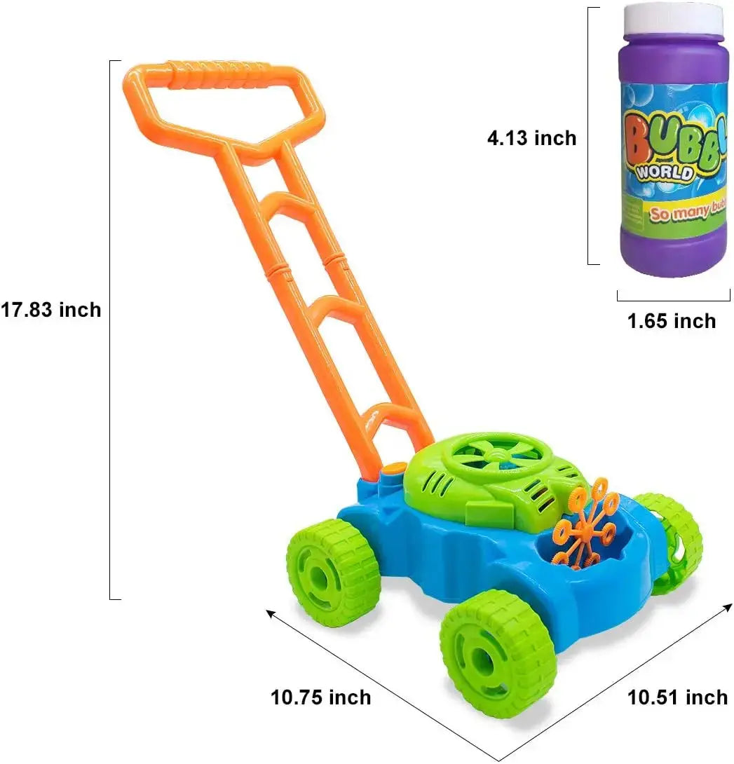 Bubble Lawn Mower for Toddlers – Push Toy with Real Sounds TinyToyShop