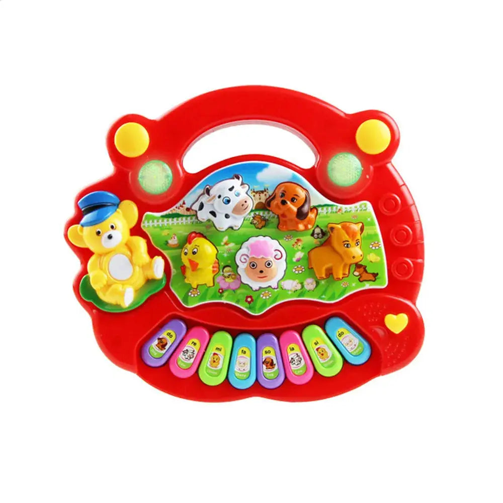 Baby Musical Animal Piano – Flashing Keyboard Early Education Toy – Red