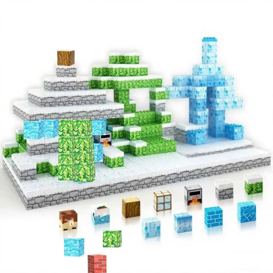 300PCS Magnetic Building Blocks World Cube Magnet World Set for Kid Age 3+ DIY Model Children Stem Best Montessori Sensory Toy