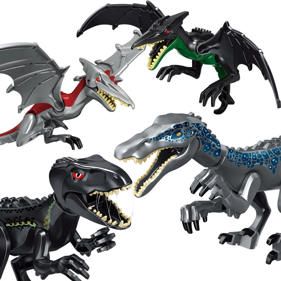 Jurassic Dino World Large Dinosaurs Figures Bricks Building Blocks Velociraptor T-Rex Triceratops Indominus Rex Toys For Kids