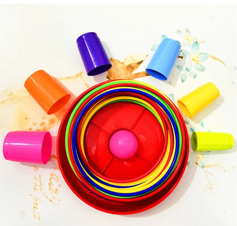 Ring Toss & Stacking Tower Game for Kids