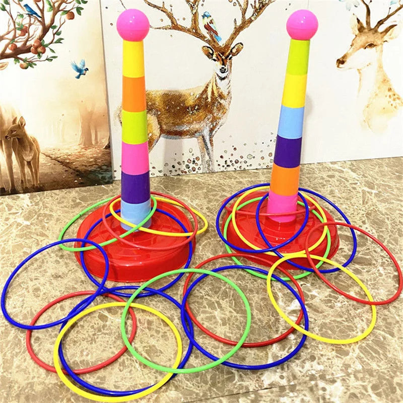 Ring Toss & Stacking Tower Game for Kids
