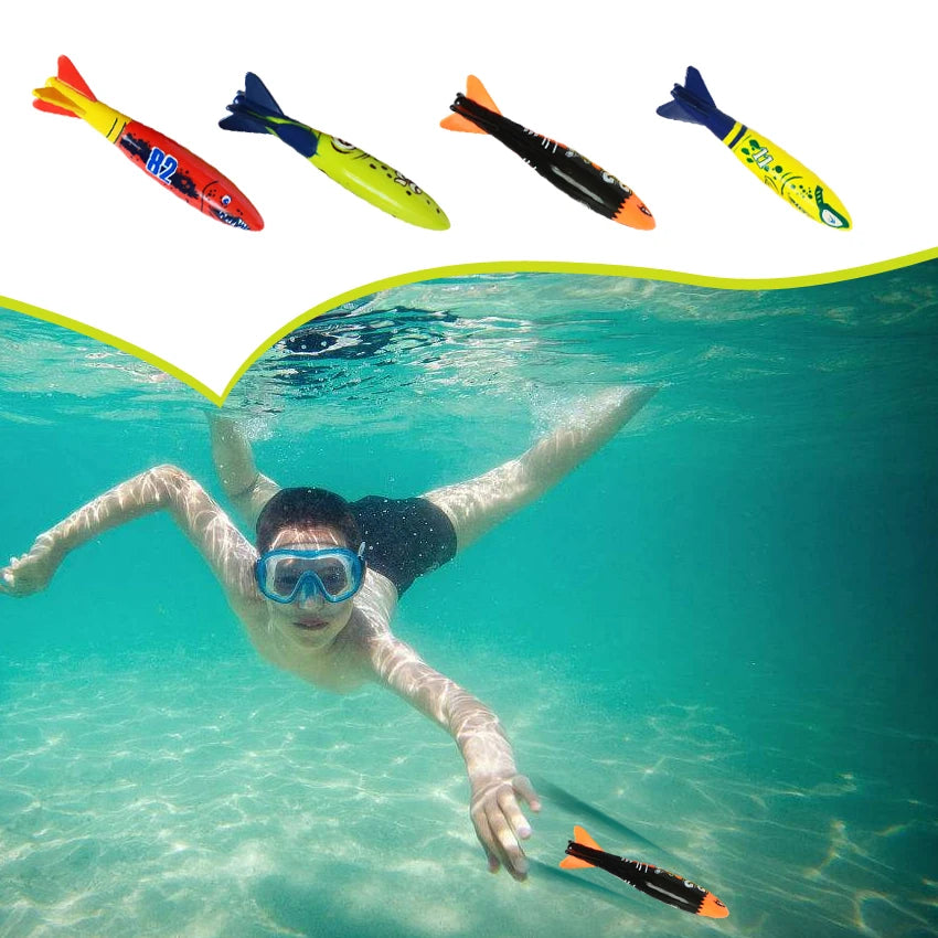 Kids Pool Diving Toy Set – Shark, Rocket & Ocean Friends