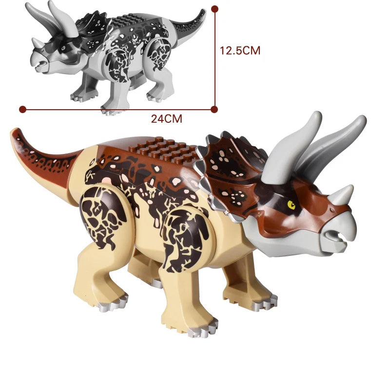 Jurassic Dino World Large Dinosaurs Figures Bricks Building Blocks Velociraptor T-Rex Triceratops Indominus Rex Toys For Kids