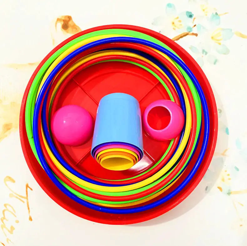 Ring Toss & Stacking Tower Game for Kids