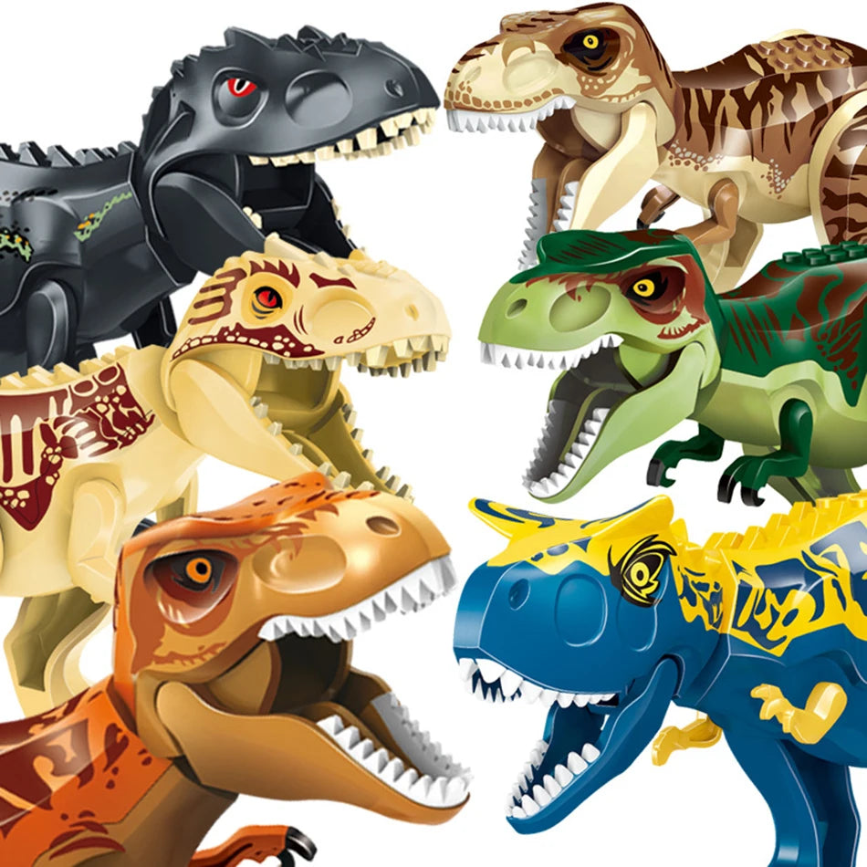 Jurassic Dino World Large Dinosaurs Figures Bricks Building Blocks Velociraptor T-Rex Triceratops Indominus Rex Toys For Kids