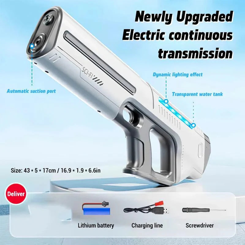 Electric Water Guns For Adults Powerful Squirt Automatic Water Suction Water Blasters Summer Outdoor Beach Toy For boys Kid Gift TinyToyShop