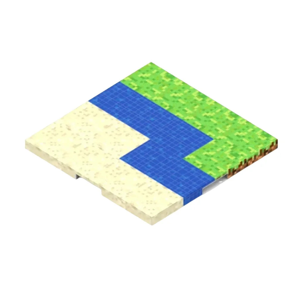 Magnetic Building Blocks Magnetic Bottom Plate Match Mine Games World Toys Gifts For Children Lawn Pond Desert Snowfield River