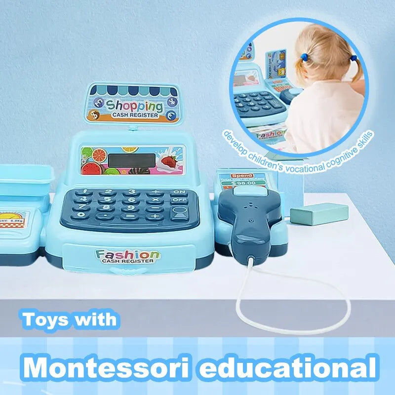 Electronic Supermarket Cashier Toy with Lights & Sound