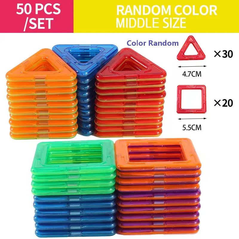 Magnetic Building Blocks Set – 20 to 100 Pieces for Kids Ages 4-6