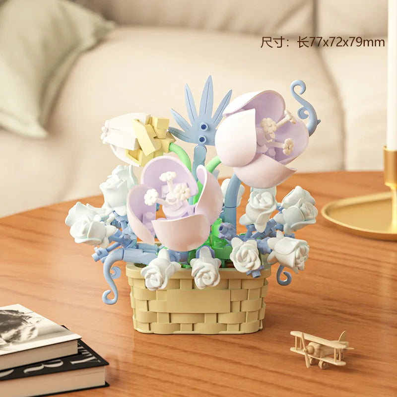 DIY Flower & Plant Building Blocks Set