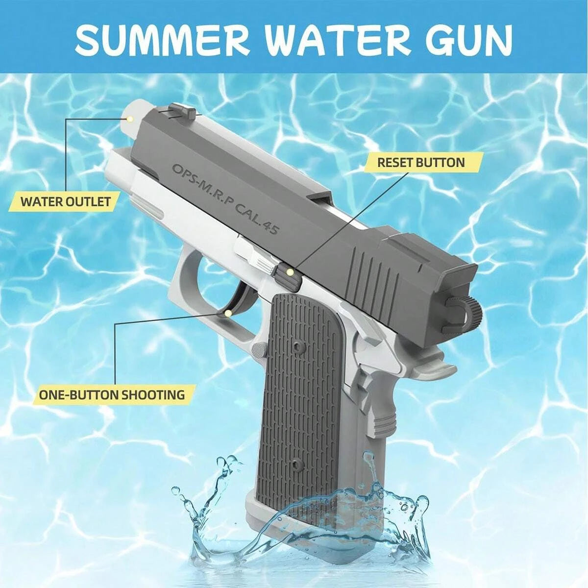 M1911 Water Gun Pistol Toy for Kids & Adults