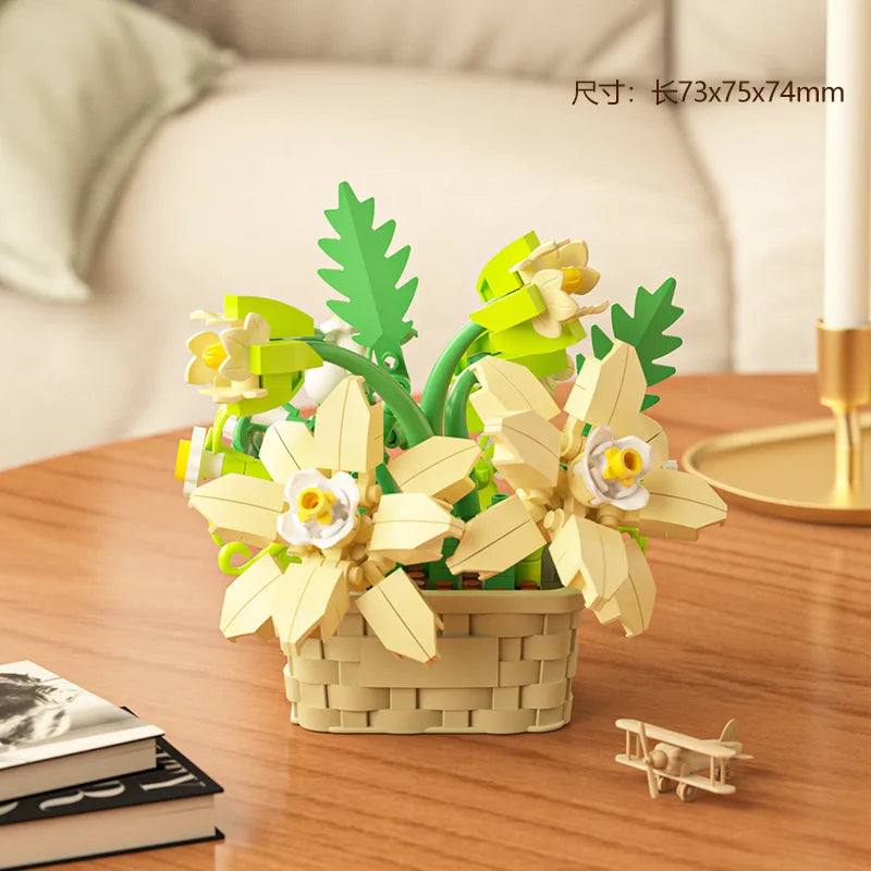 DIY Flower & Plant Building Blocks Set
