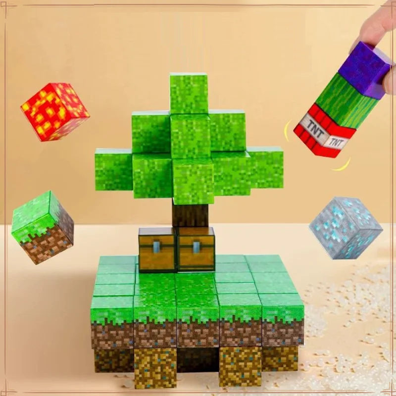 Mine World Magnetic Building Blocks – 50 to 400 Pieces DIY Sensory Toy