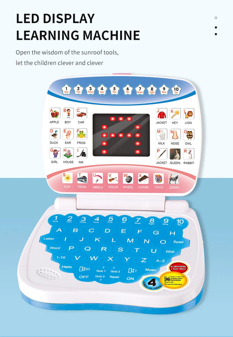 Kids Simulation Laptop – Portable Learning Typewriter for Ages 3–12