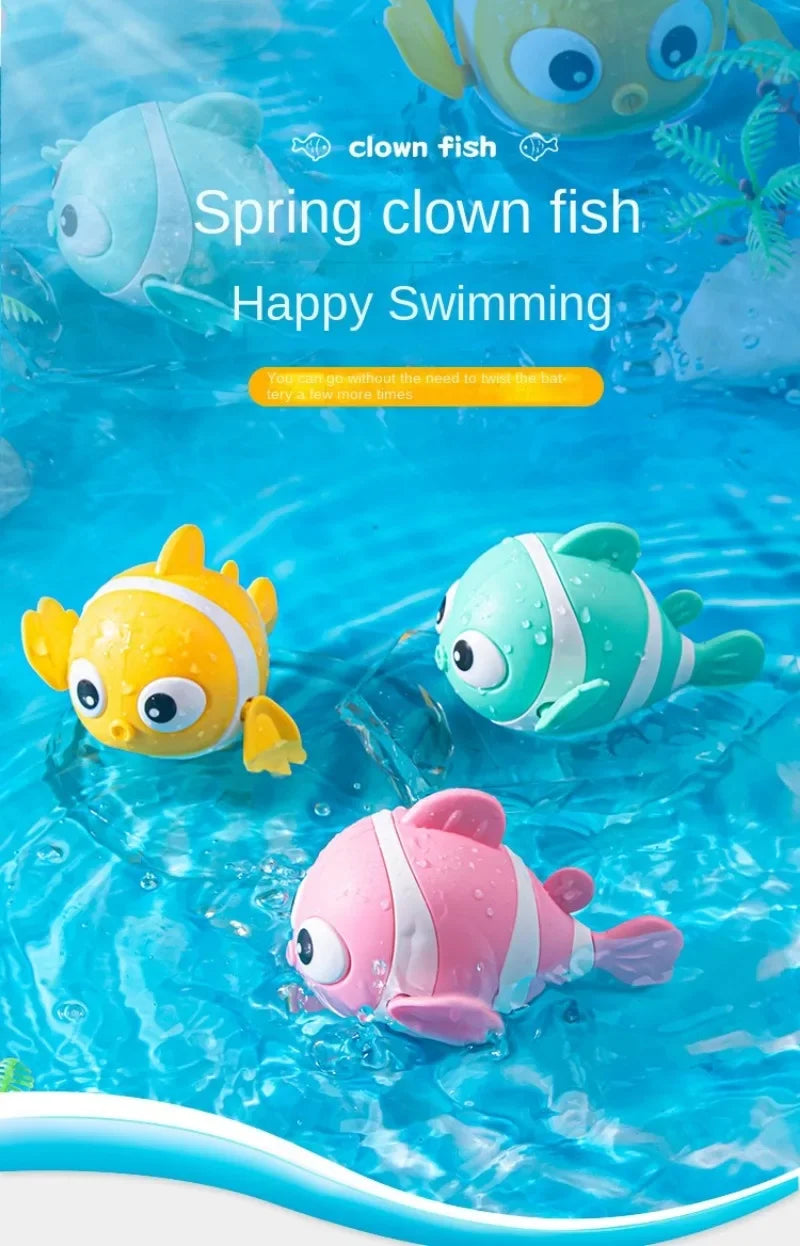 Wind-Up Clown Fish Bath Toy for Babies & Toddlers