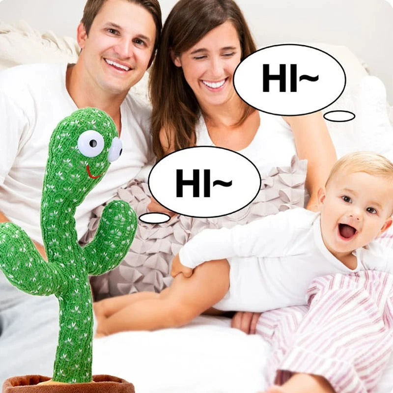 Dancing Cactus Talking Plush Toy with Music & Lights