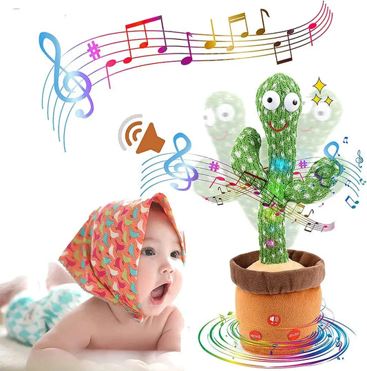 Dancing Cactus Talking Plush Toy with Music & Lights