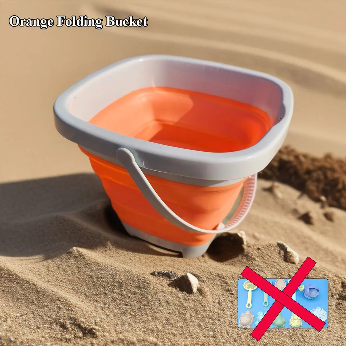 Kids Folding Bucket Sand Play Set – 1, 5 or 11 Pcs Outdoor Sandbox Kit