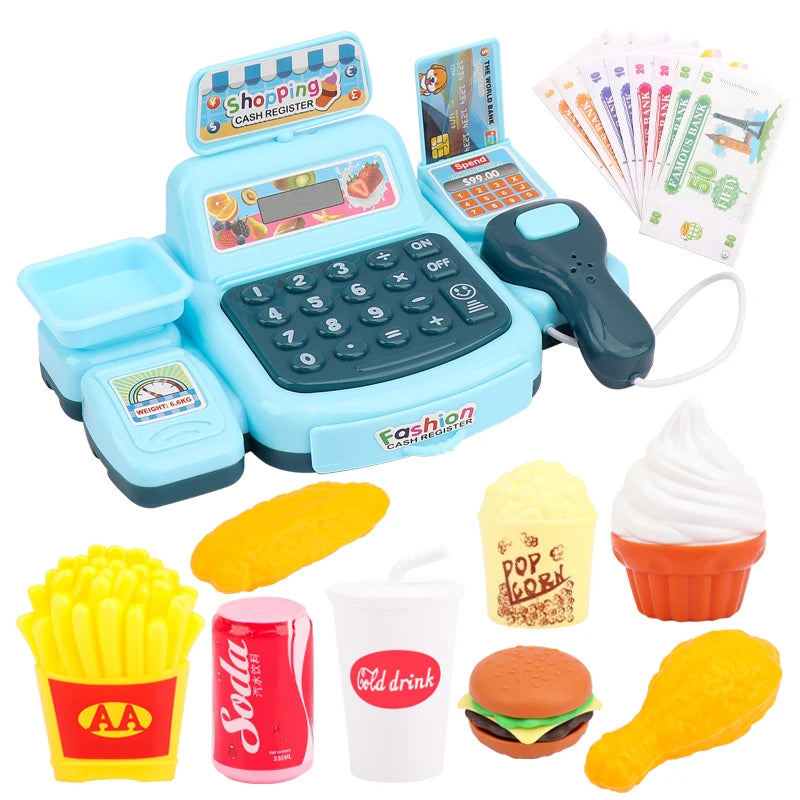 Electronic Supermarket Cashier Toy with Lights & Sound
