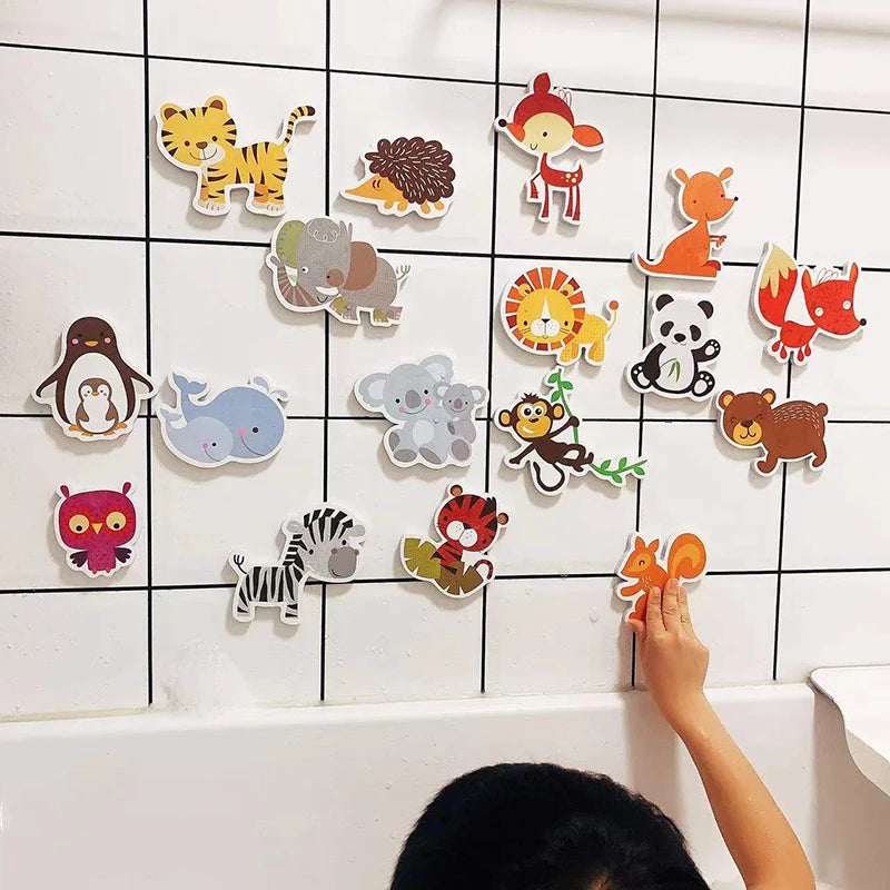 EVA Foam Animal Bath Sticker Toys for Kids