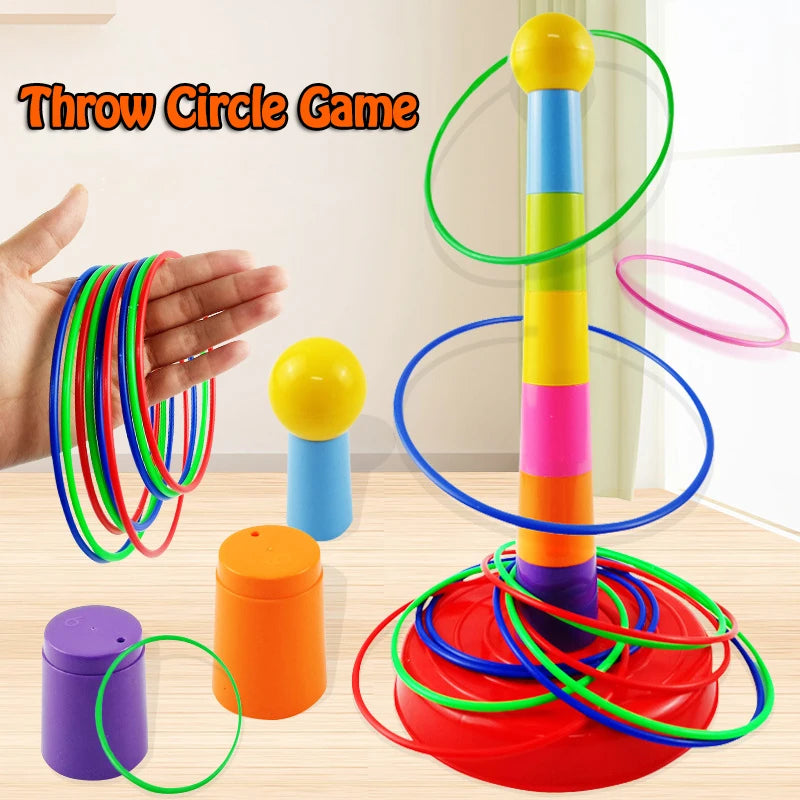 Ring Toss & Stacking Tower Game for Kids