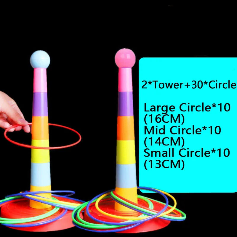 Ring Toss & Stacking Tower Game for Kids