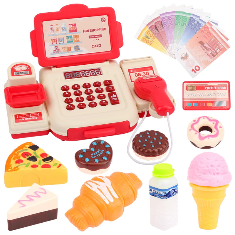 Electronic Supermarket Cashier Toy with Lights & Sound