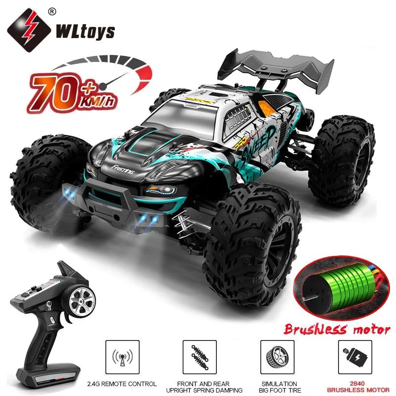 1:16 High Speed 4WD RC Monster Truck – 50 or 70 KM/H with LED Lights