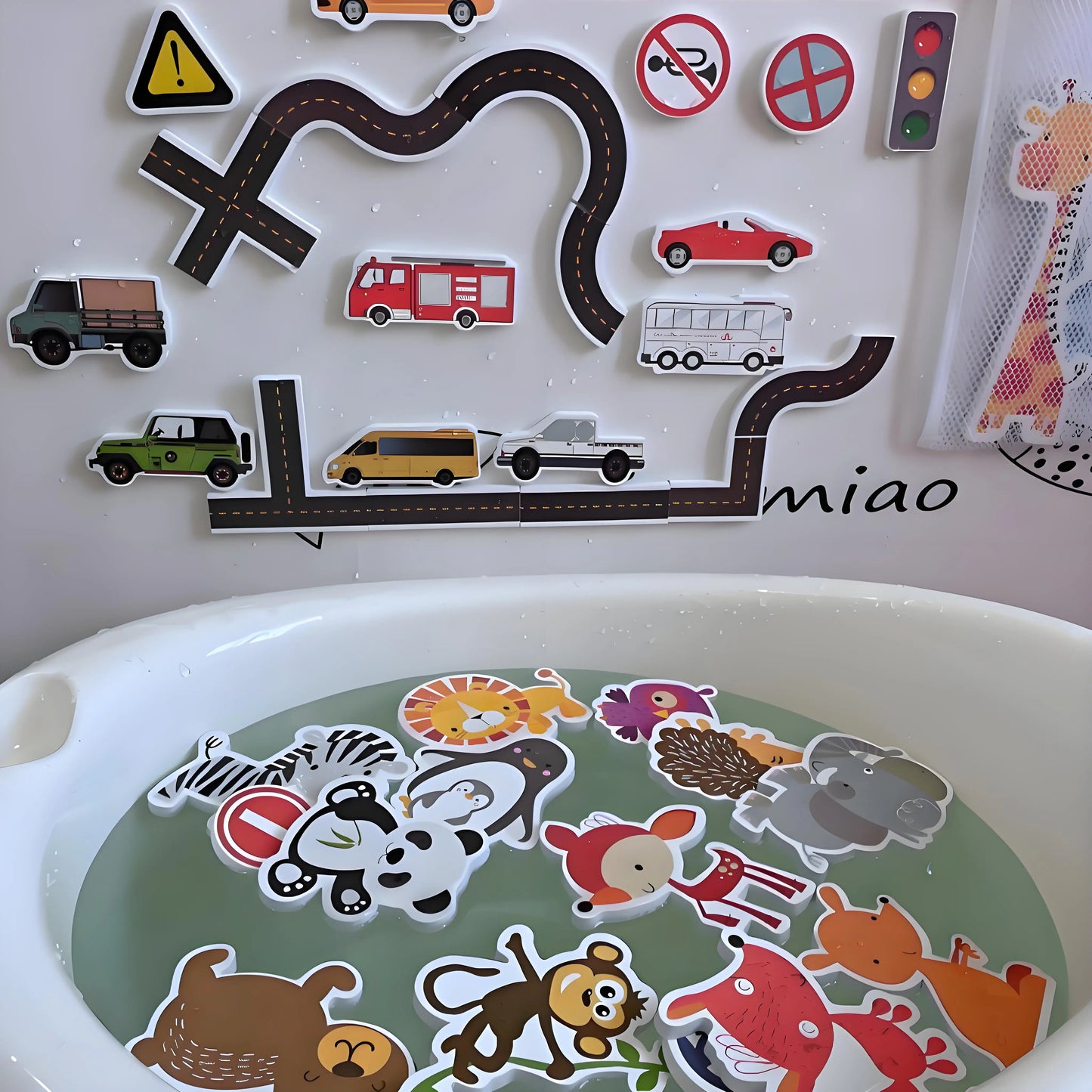 EVA Foam Animal Bath Sticker Toys for Kids
