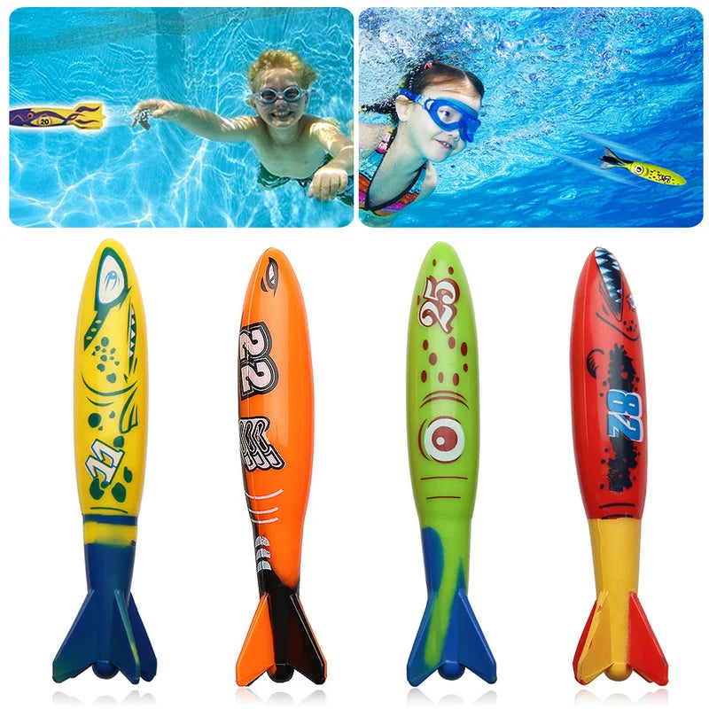 Kids Pool Diving Toy Set – Shark, Rocket & Ocean Friends