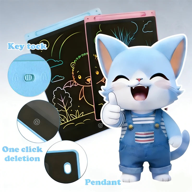 10inch LCD Color Doodle Drawing Board Handwriting Pad Electronic Writing Blackboard Birthday/Back-to-School Gift Educational Toy