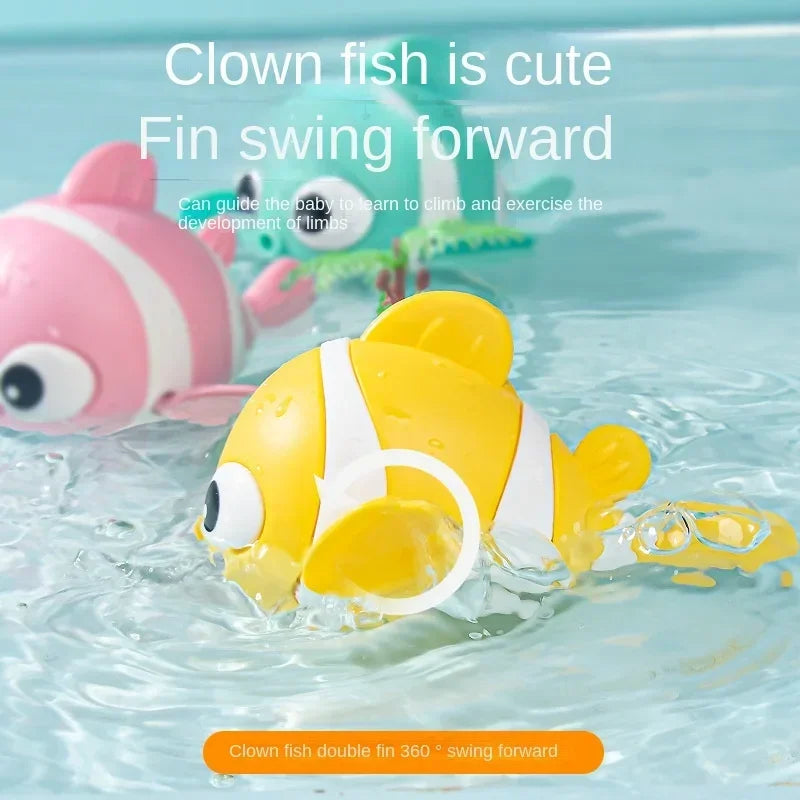 Wind-Up Clown Fish Bath Toy for Babies & Toddlers