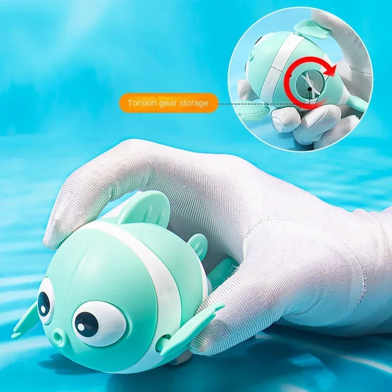 Wind-Up Clown Fish Bath Toy for Babies & Toddlers
