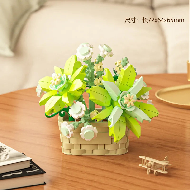 DIY Flower & Plant Building Blocks Set