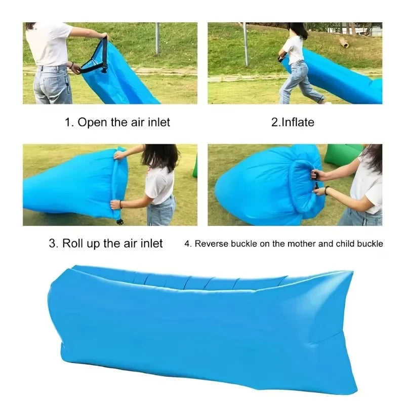 Inflatable Air Sofa Bag – Portable Lounger for Camping, Beach & Festivals