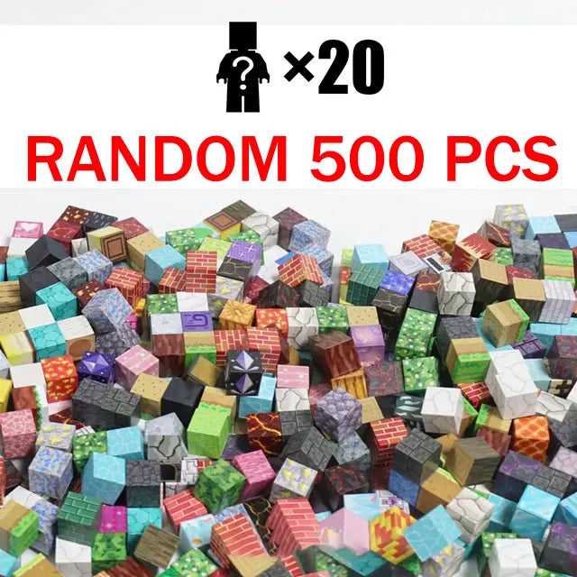 500PCS Magnetic Building Blocks Montessori STEM Educational Sensory Toys Mine World Magnet Cube Gifts For Kids Boys Girls