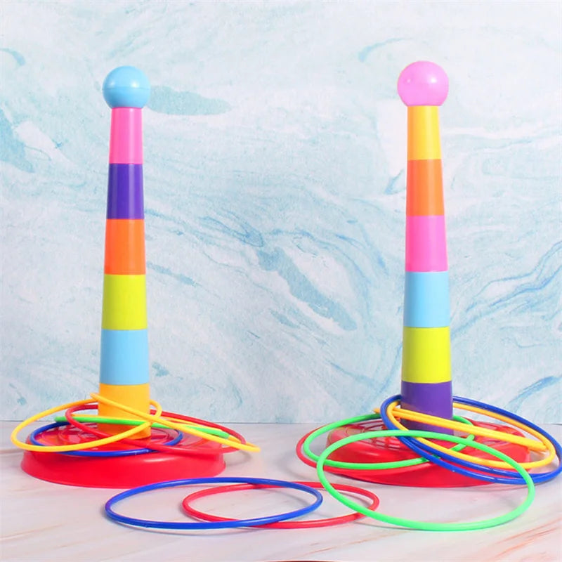 Ring Toss & Stacking Tower Game for Kids