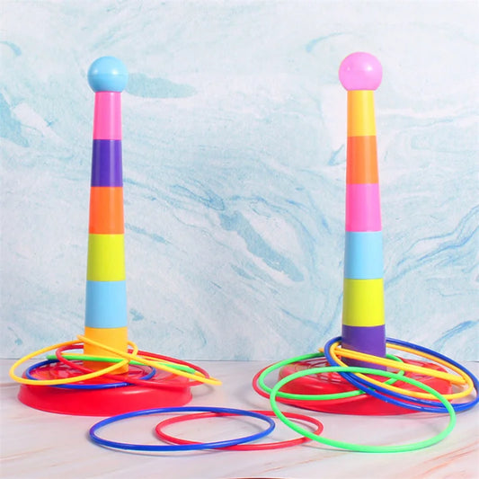Ring Toss & Stacking Tower Game for Kids
