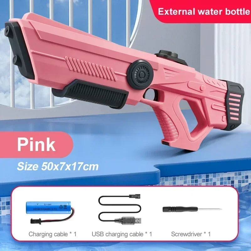Electric Automatic Water Storage Gun Toys Portable Children Summer Beach Outdoor Fight Fantasy Spray Gun Toys Boy Kid Adult Game TinyToyShop