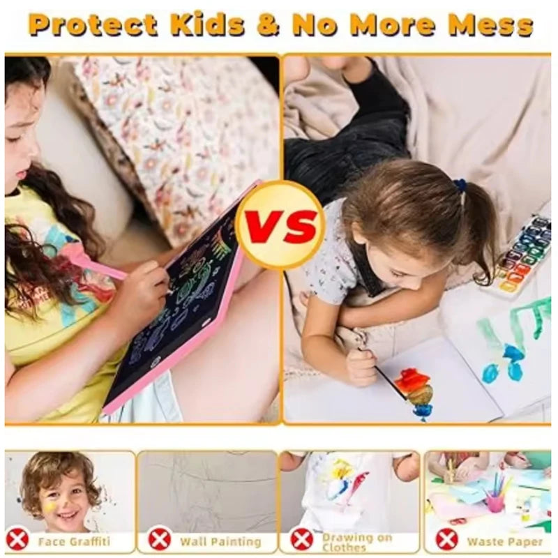 10inch LCD Color Doodle Drawing Board Handwriting Pad Electronic Writing Blackboard Birthday/Back-to-School Gift Educational Toy