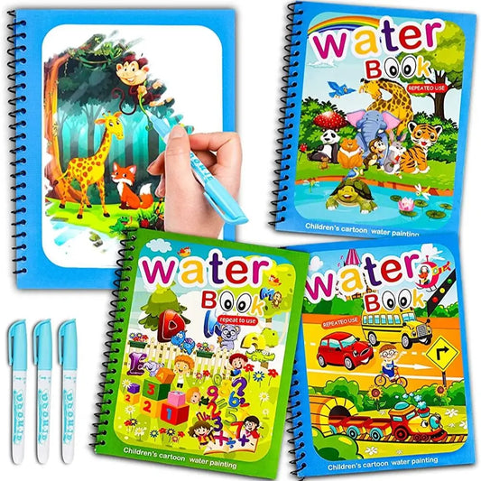 Magic Water Drawing Book – Reusable Montessori Coloring Toy for Kids
