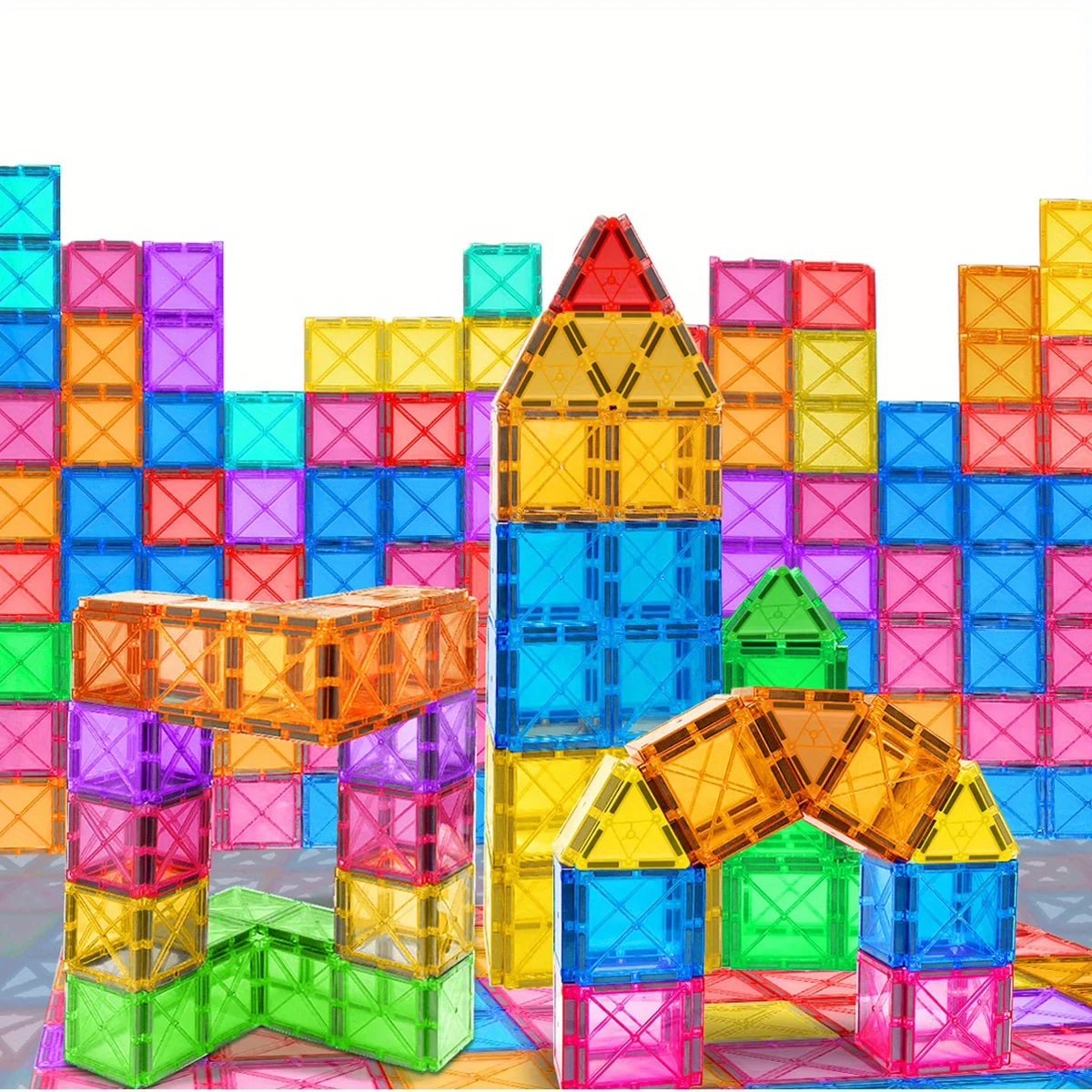 Magnetic Tiles Creativity Set – 30, 50, or 100 Pieces for Kids Ages 4-6
